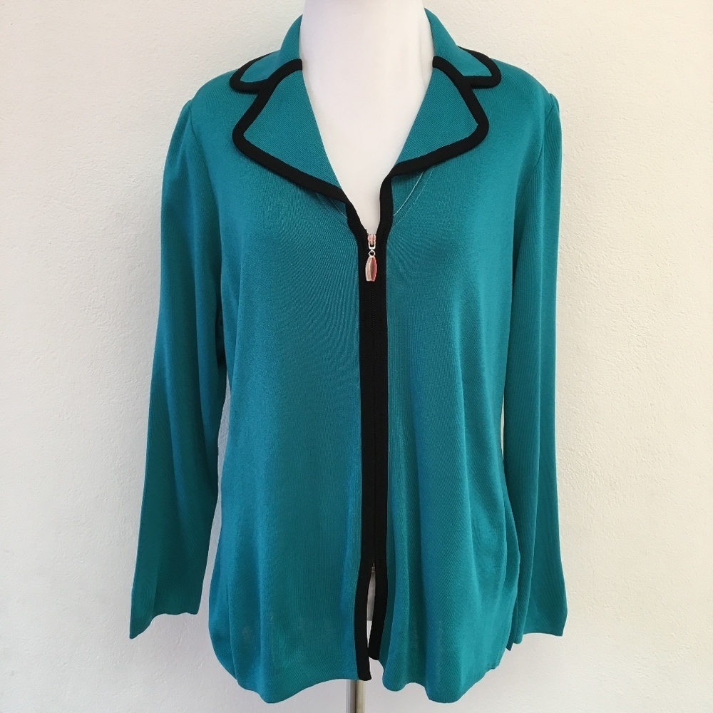 Exclusively Missook Zip SweaterJacket Size Small